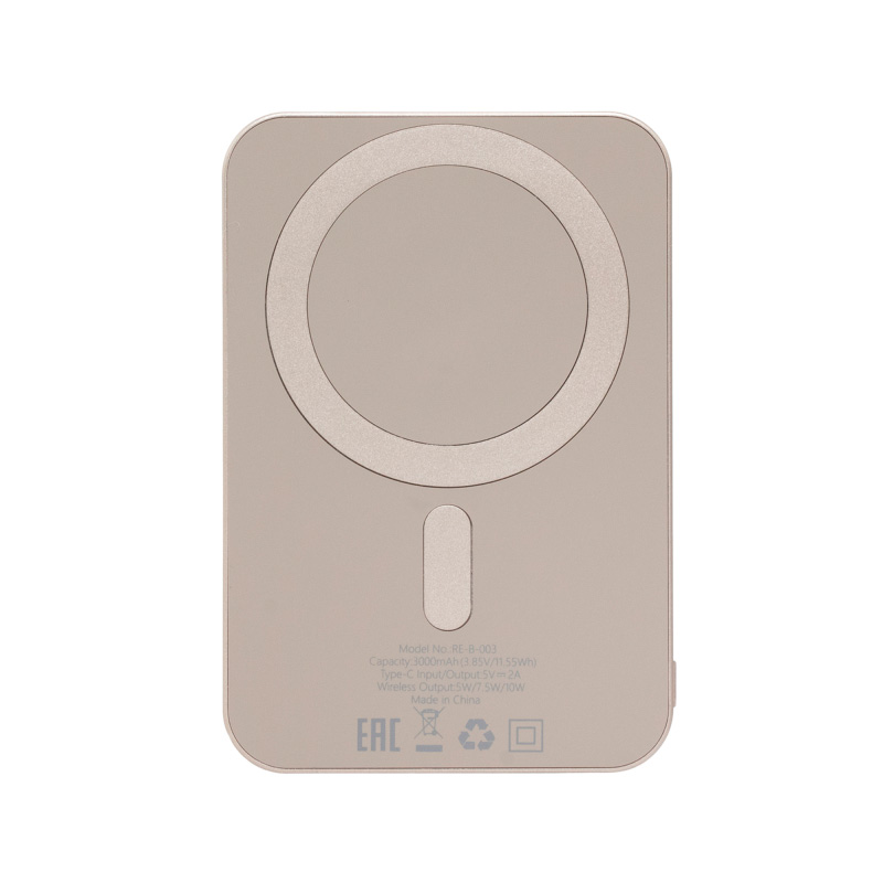 Магнитный беспроводной внешний АКБ restore: Magsafe, 10W, 3000 mAh