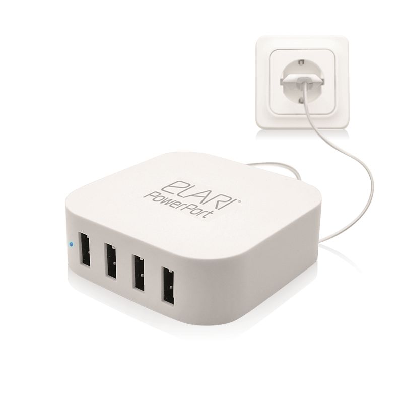 Компактная зарядная станция ELARI Powerport Mini на 4 USB-порта