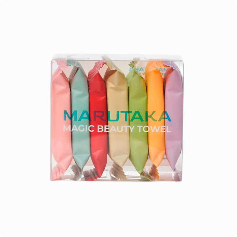 MAGIC TOWEL Очищающие полотенца для умывания и демакияжа, 7 шт.
