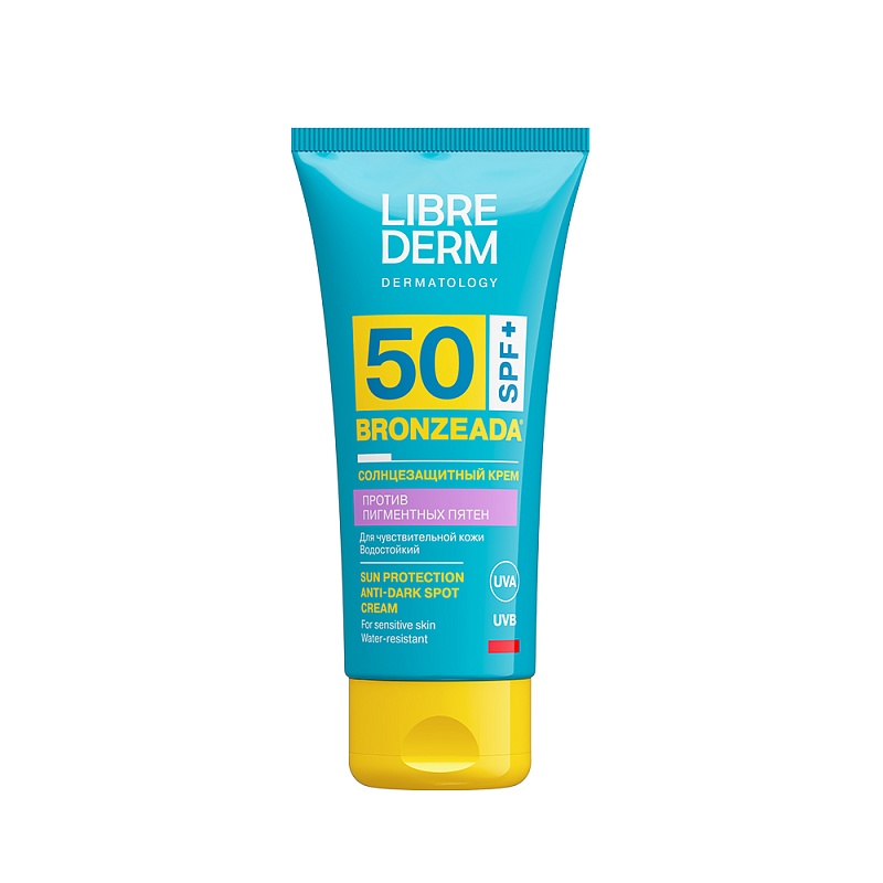 Bronzeada Librederm Cолнцезащитный крем для лица и тела против пигментных пятен SPF 50, 50 мл